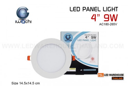 โคมฝังฝ้า 4"9W ทรงกลม IWACHI-PANAL-4-9W-R แสงขาวและแสงวอร์มไวท์